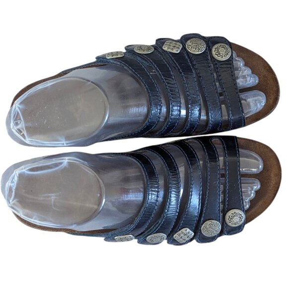 Dansko Deep Blue Patent Sandals - Size 36 - Picture 5 of 14